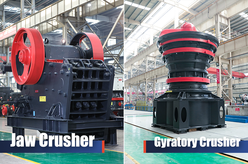 Jaw crusher and gyratory crusher