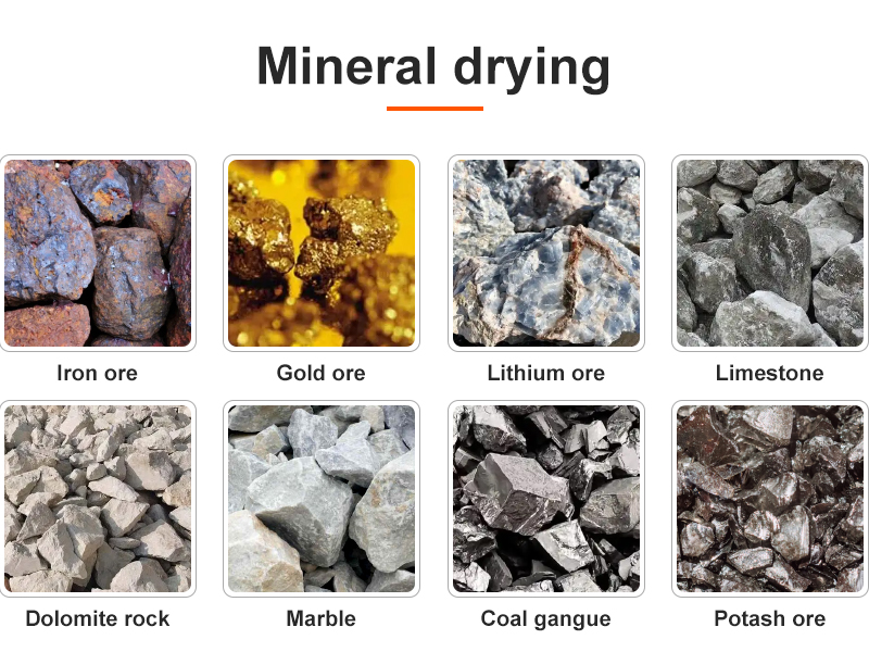 What minerals can be dried?