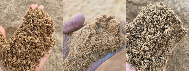 What sand materials can be dried?