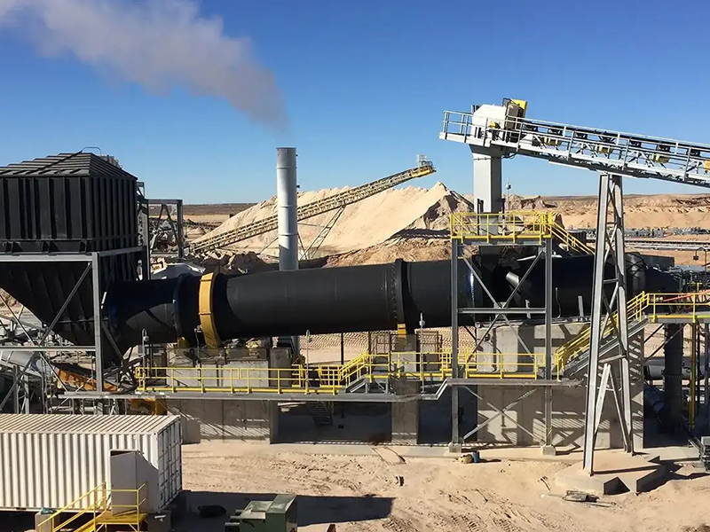 Sand drying plant in the United States