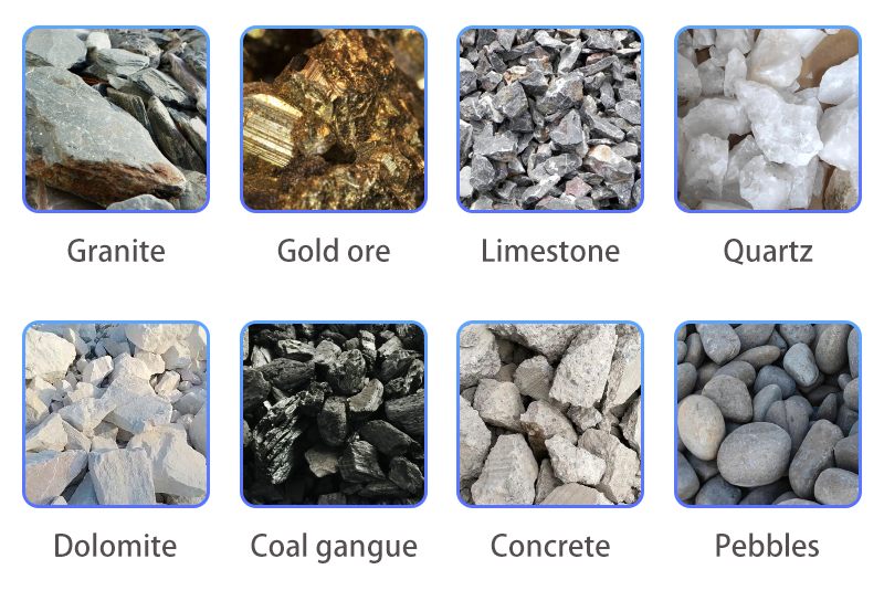 The cone crusher can efficiently crush a variety of medium-hard and high-hardness materials 