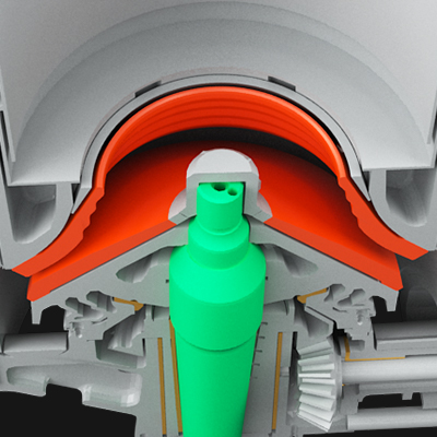 High crushing efficiency