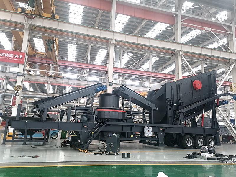 Mobile basalt sand making plant