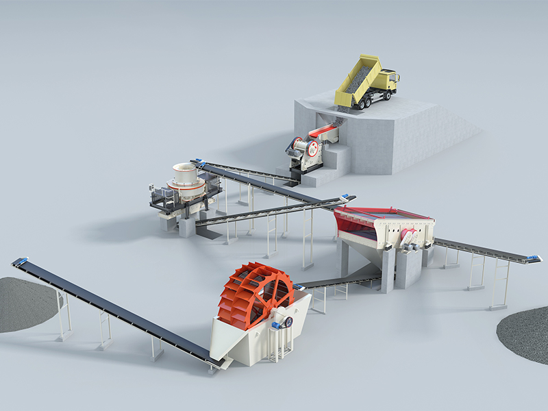 The limestone sand making line