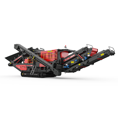 Track-mounted rock crushers