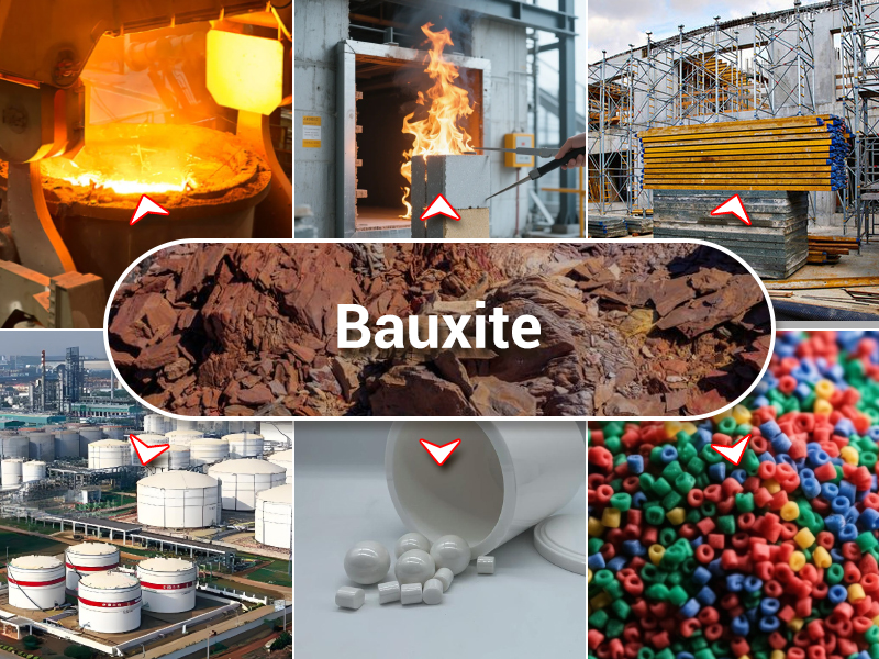 Uses of bauxite powder