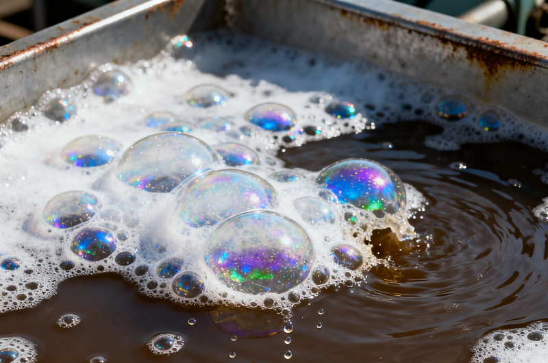 Пузыри флотации концентрата лития