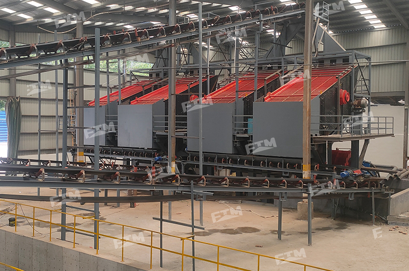 Screening machines are used for screening stones