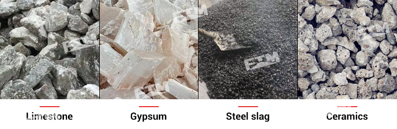 Raymond mill applicable materials