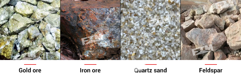 Ball mill applicable materials