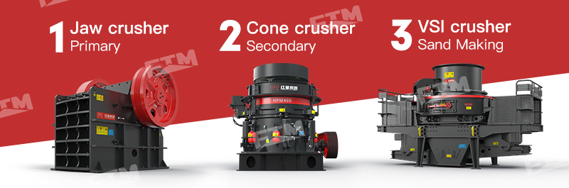 River stone crushing plant process