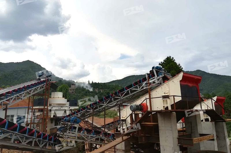 Small river stone sand plant in Philippines