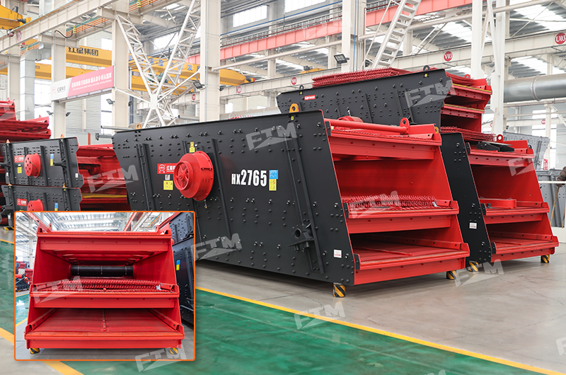 Vibrating screen for aggregate grading