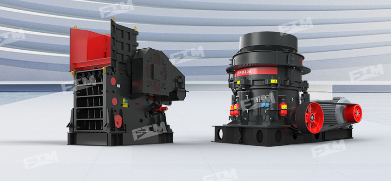 PE900×1200 щековая дробилка + многоконусная гидравлическая дробилка HP