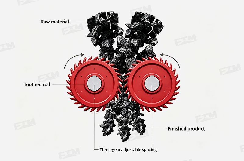 Estructura de trituradora de rodillos dentados PMA/B PMA/B tooth roller crusher structure