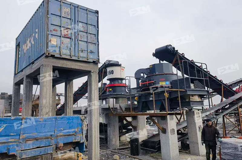 River stone sand making plant
