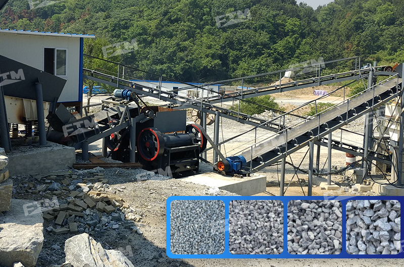 Complete limestone crushing plant for aggregate production