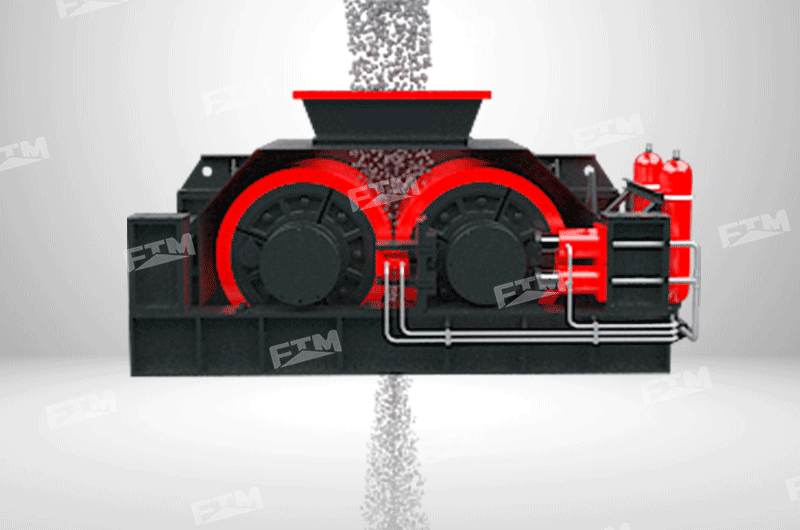 Working principle of the roll crusher