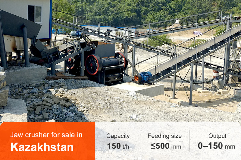 Jaw crusher working site in Kazakhstan