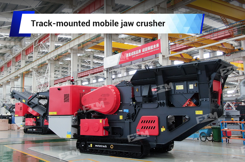 Track-mounted mobile jaw crusher