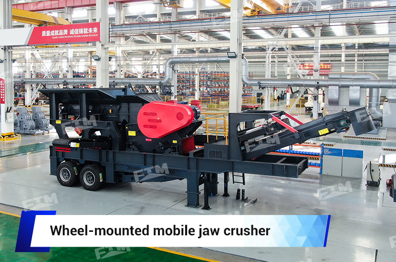 Wheel‑mounted mobile jaw crusher