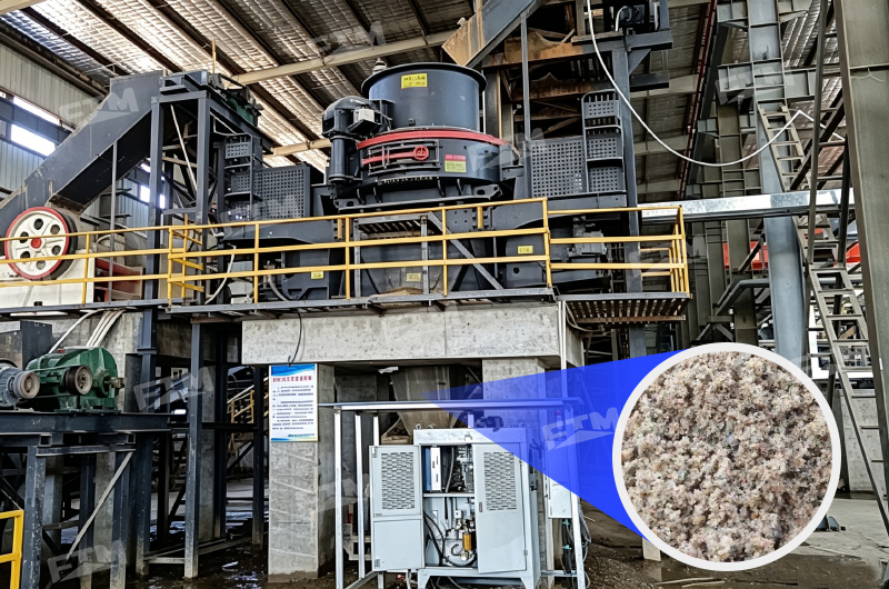 sand making machine on-site operation image