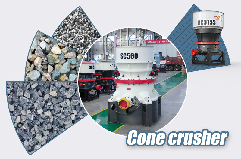 Las trituradoras de cono son adecuadas para materiales duros y abrasivos