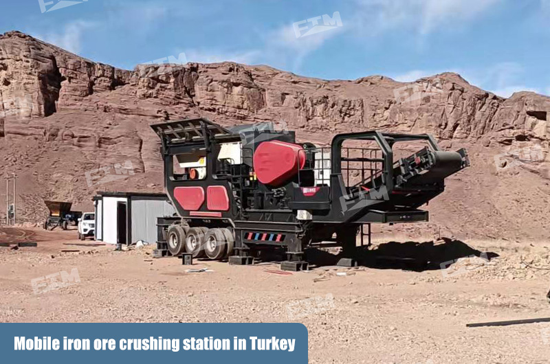 Mobile iron ore crushing station in Turkey